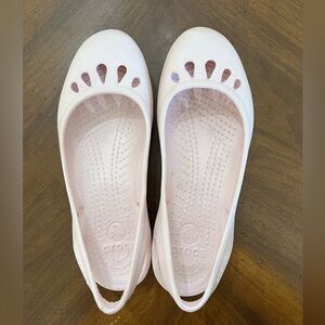 Light Pink Crocs Flats